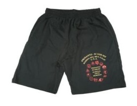 Shorts - Inosanto Academy - Black with Red and Gold Logo